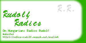 rudolf radics business card